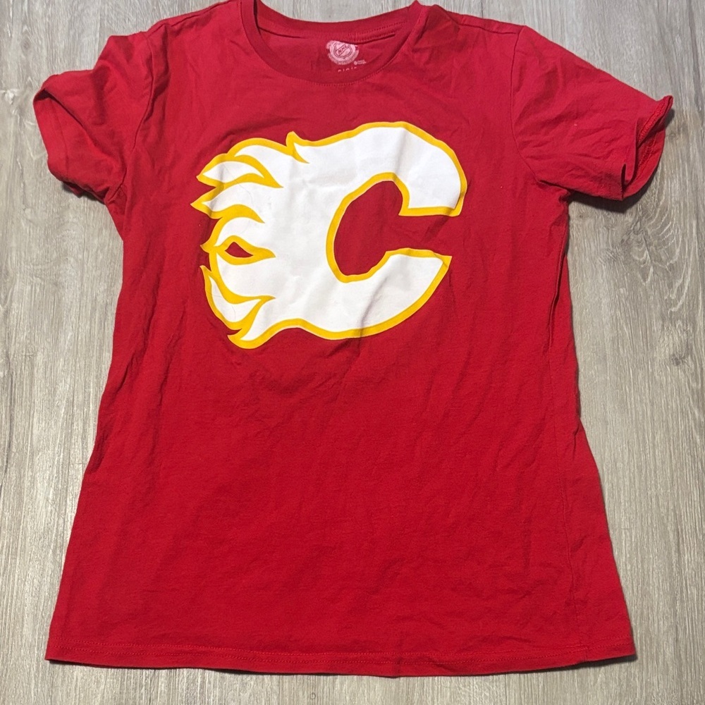 NHL Calgary Flames Res Tee with Bold Logo